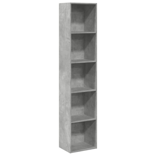 VidaXL vidaXL Bookcase Storage Rack Cabinet Bookshelf Concrete Grey Engineered Wood 1