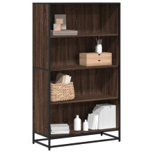 vidaXL Bookcase Bookshelf Book Rack Storage Cabinet Brown Oak Engineered Wood