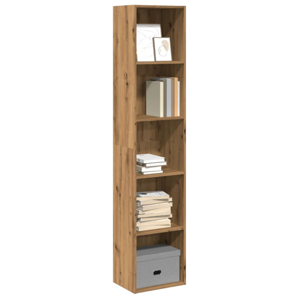 Vidaxl Bookcase Storage Rack Cabinet Bookshelf Artisian Oak Engineered Wood