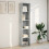 VidaXL vidaXL Bookcase Storage Rack Cabinet Bookshelf Concrete Grey Engineered Wood 3