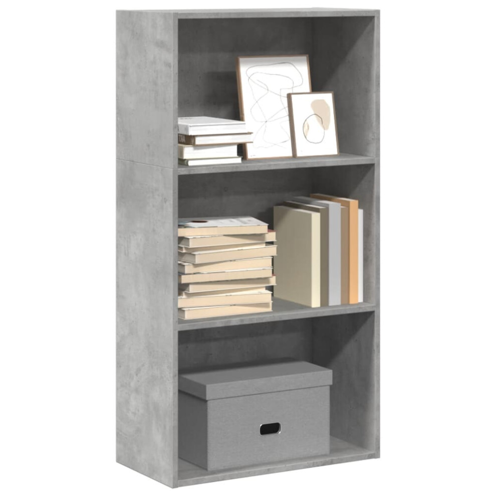 Vidaxl Bookcase Storage Rack Cabinet Bookshelf Concrete Engineered Wood Grey