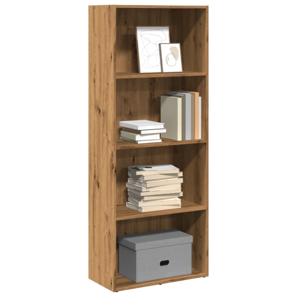 Vidaxl Bookcase Storage Rack Cabinet Bookshelf Artisian Oak Engineered Wood