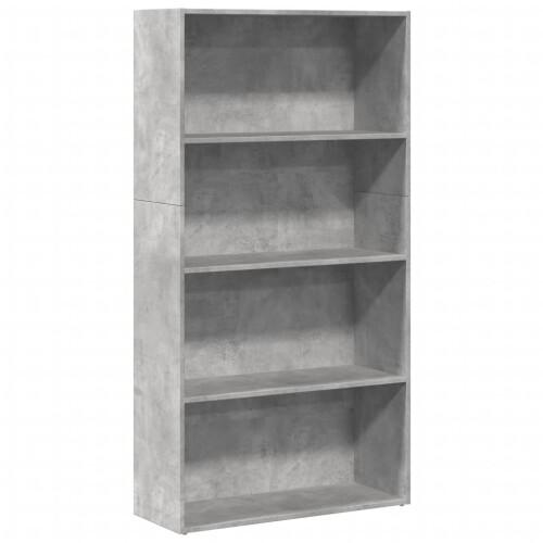 VidaXL vidaXL Bookcase Storage Rack Cabinet Bookshelf Concrete Grey Engineered Wood 1