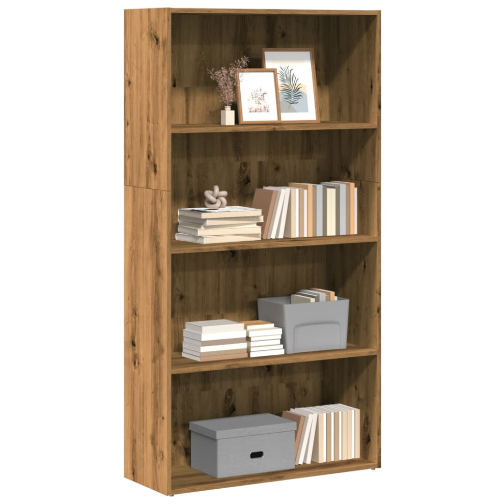 Vidaxl Bookcase Storage Rack Cabinet Bookshelf Artisian Oak Engineered Wood