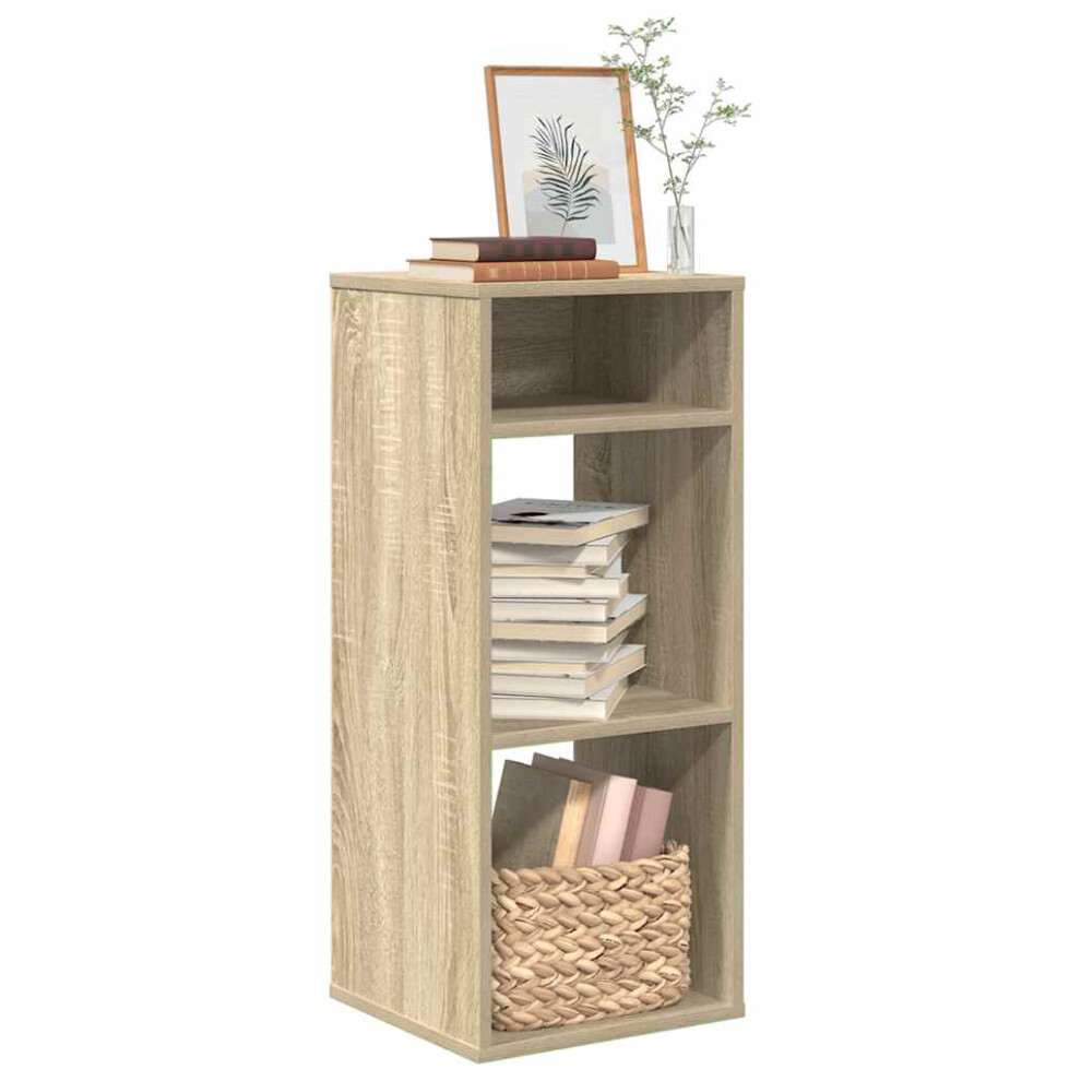 Vidaxl Book Cabinet Sonoma Oak 34X31x80 Cm Engineered Wood Storage Cabinet