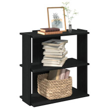 vidaXL Bookcase 3-Tier Black 60x30x60 cm Engineered Wood bookshelf book case