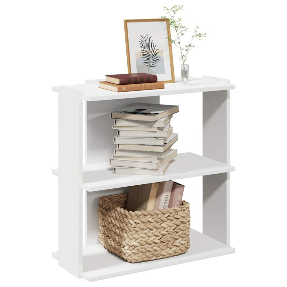 Vidaxl Bookcase 3-Tier White 60X30x60 Cm Engineered Wood Bookshelf Book Case