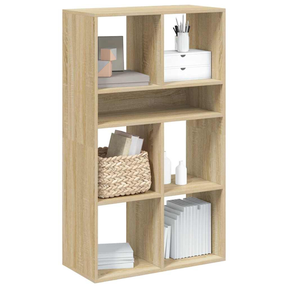 vidaXL Book Cabinet Sonoma Oak 66x31x112 Cm Engineered Wood