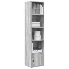 vidaXL Bookcase Grey Sonoma 31x24x127 cm Engineered Wood bookshelf book case
