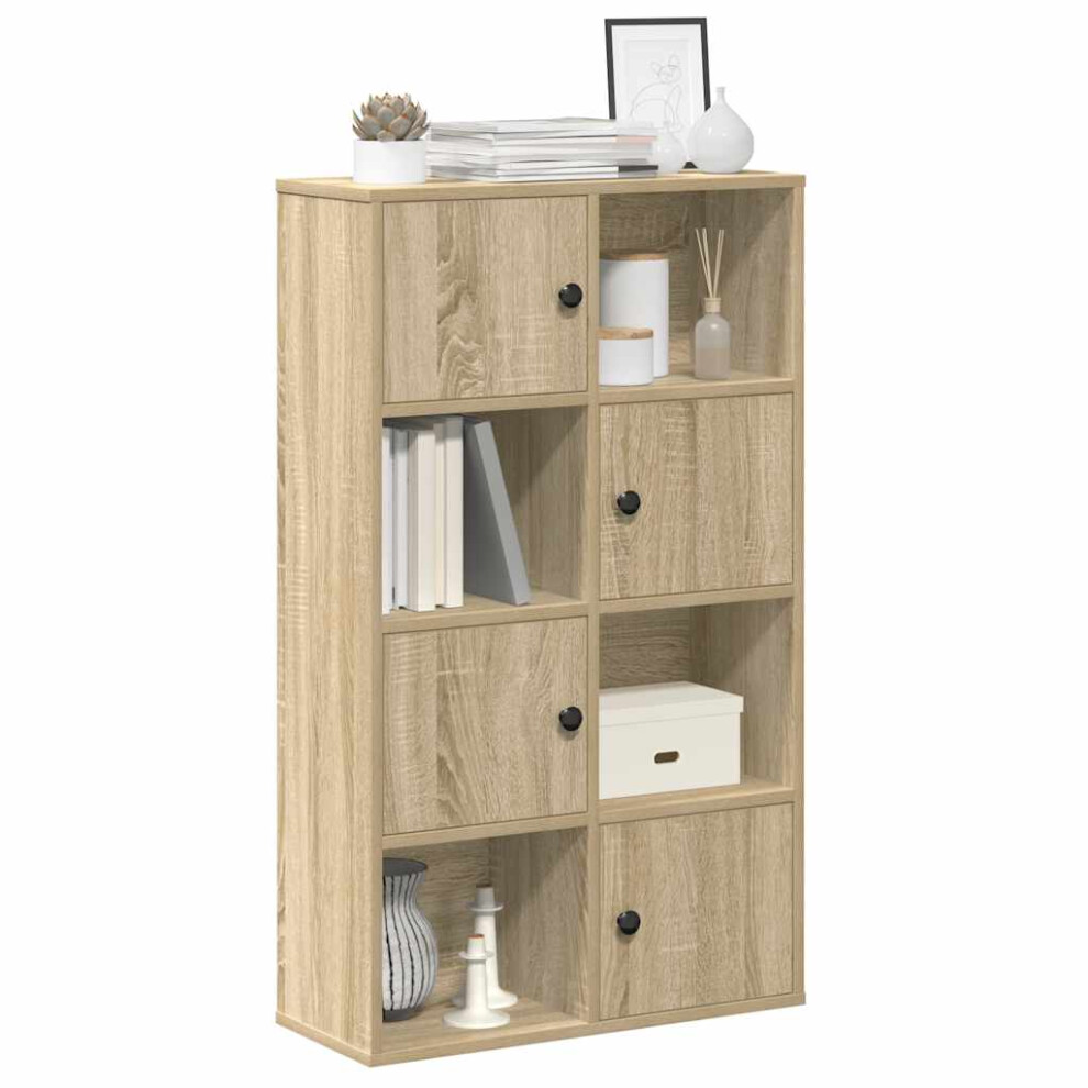 Vidaxl Bookcase Sonoma Oak 60X24x101.5 Cm Engineered Wood Bookshelf Book Case