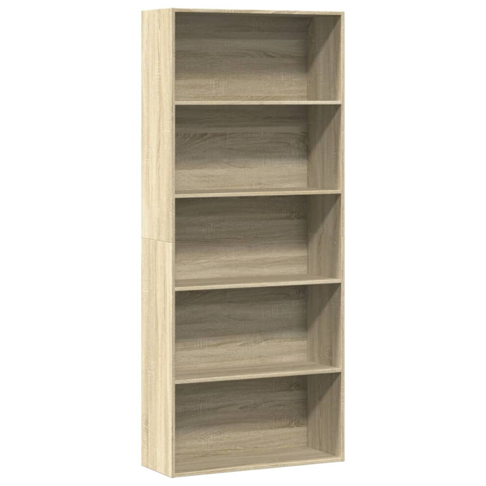 Vidaxl Book Cabinet Bookcase Storage Bookshelf Sonoma Oak Engineered Wood