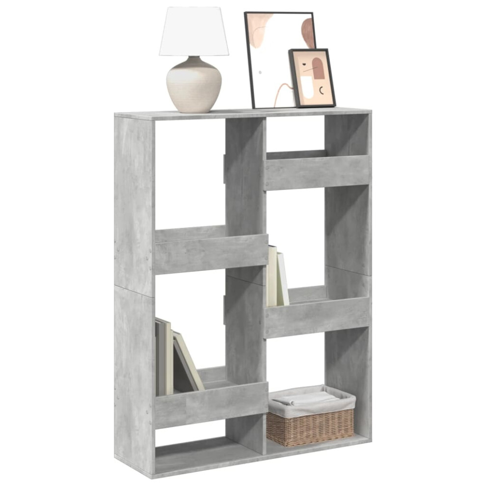 vidaXL - Bookcase - 6-Shelf Storage Unit - 100x33x135 cm - Grey - Image 2