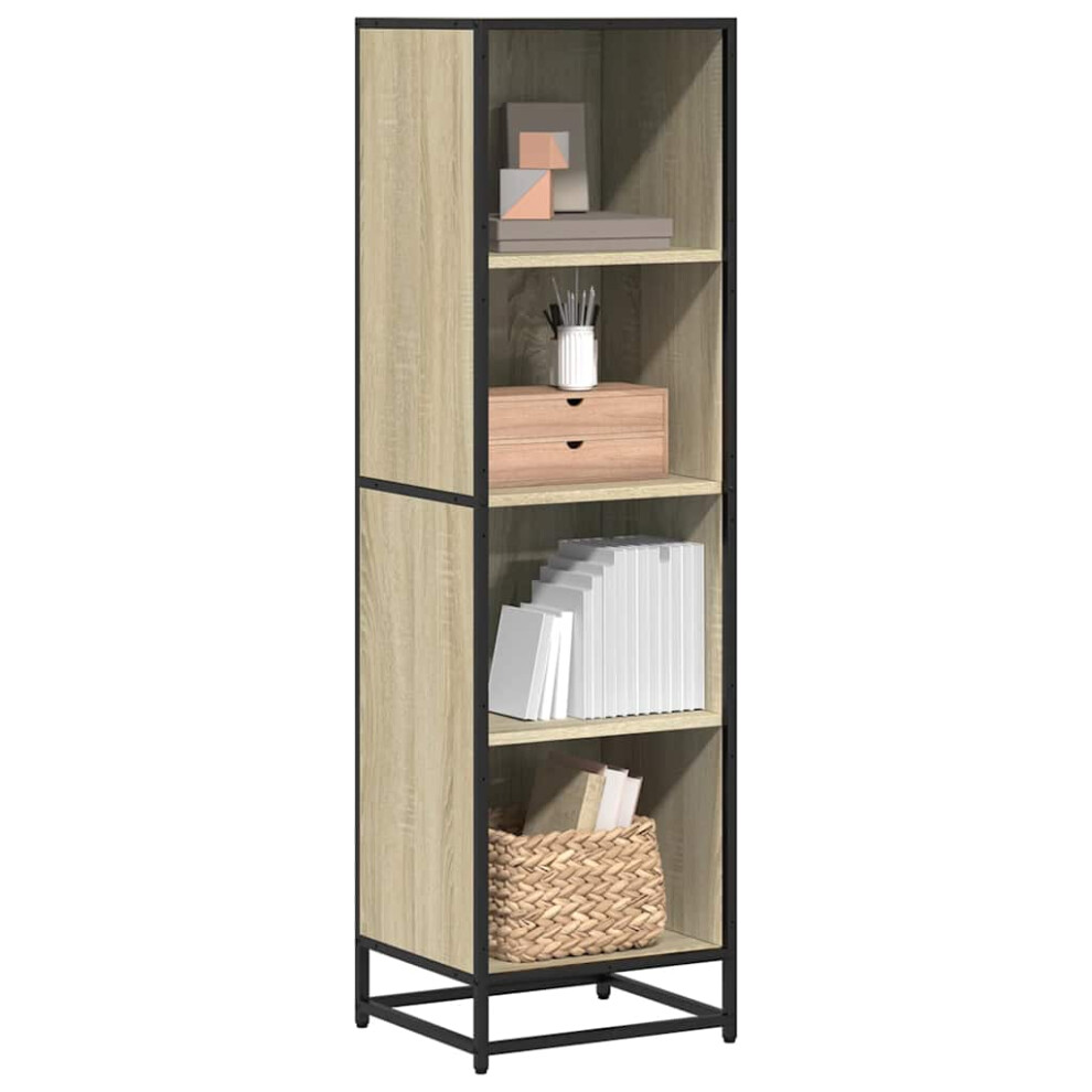 vidaXL Book Cabinet Sonoma Oak 40x35x139 cm Engineered Wood