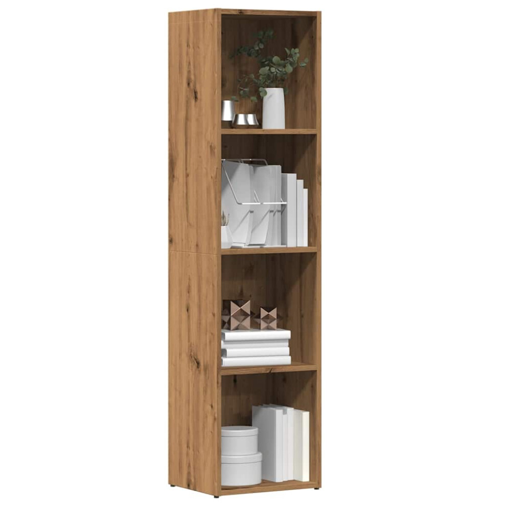Vidaxl Book Cabinet Artisan Oak 36X30x143 Cm Engineered Wood Bookcase