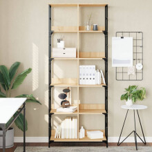 vidaXL Bookshelf Bookcase Book Cabinet Storage Rack Sonoma Oak Engineered Wood
