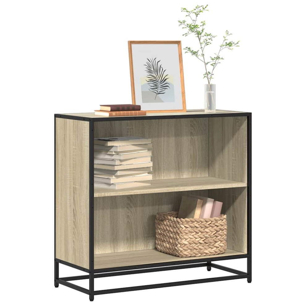 vidaXL Book Cabinet Sonoma Oak 80.5x35x76 cm Engineered Wood