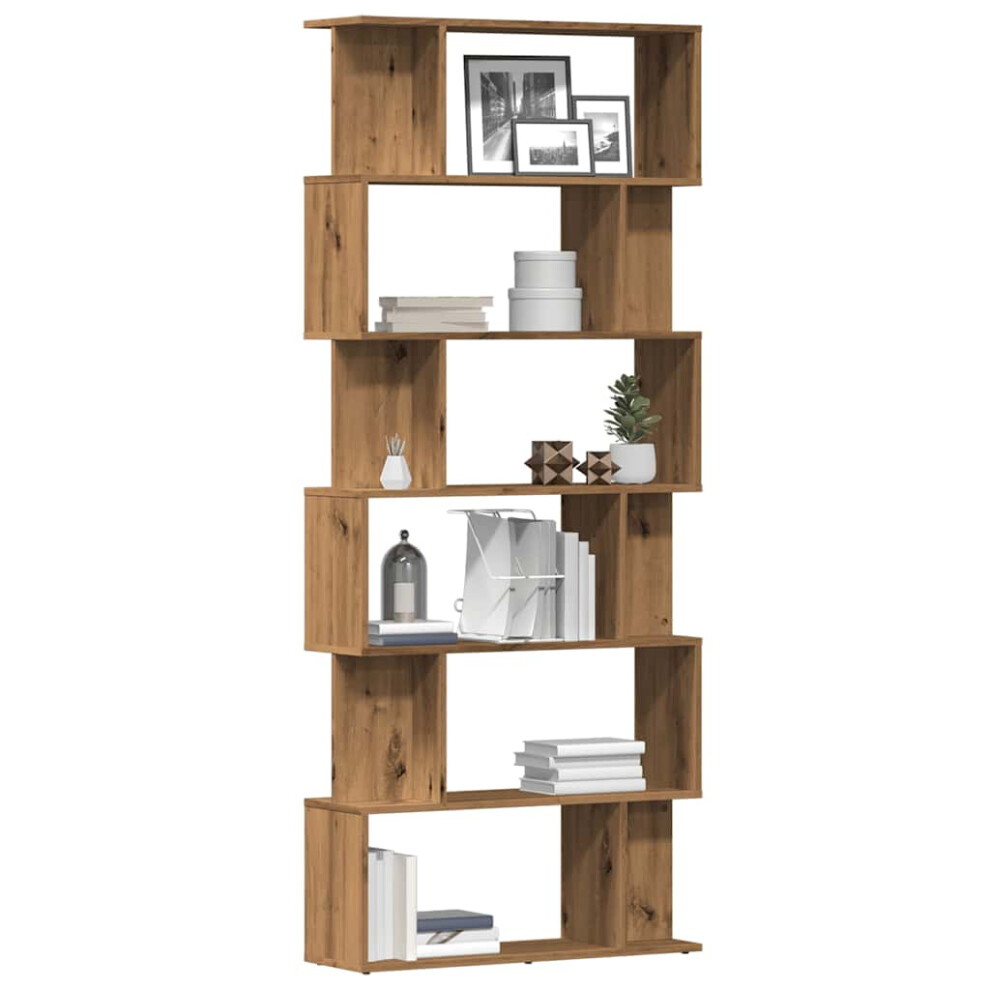 Vidaxl Book Cabinet Artisan Oak 80X24x192 Cm Engineered Wood Bookcase