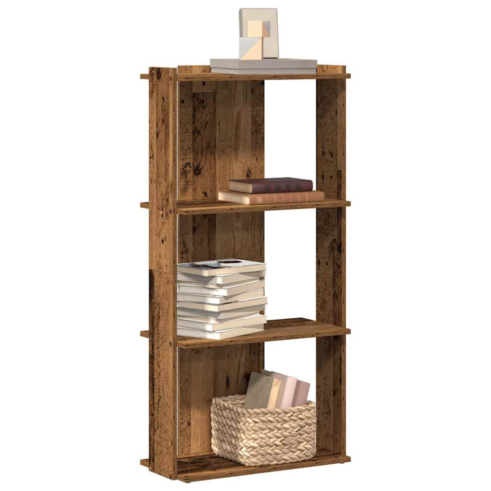 Vidaxl Bookcase 3-Tier Old Wood 60X30x120 Cm Engineered Wood Bookshelf