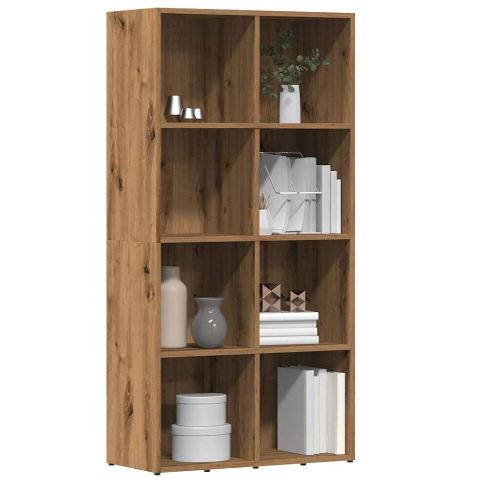 Vidaxl Book Cabinet Artisan Oak 66X30x130 Cm Engineered Wood Bookcase