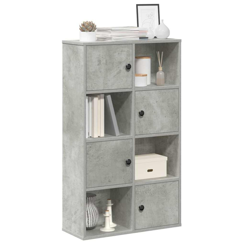 Vidaxl Bookcase Concrete Grey 60X24x101.5 Cm Engineered Wood Bookshelf