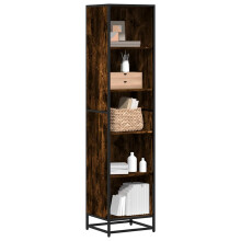 vidaXL Book Cabinet Smoked Oak 40x35x170.5 cm Engineered Wood bookcase