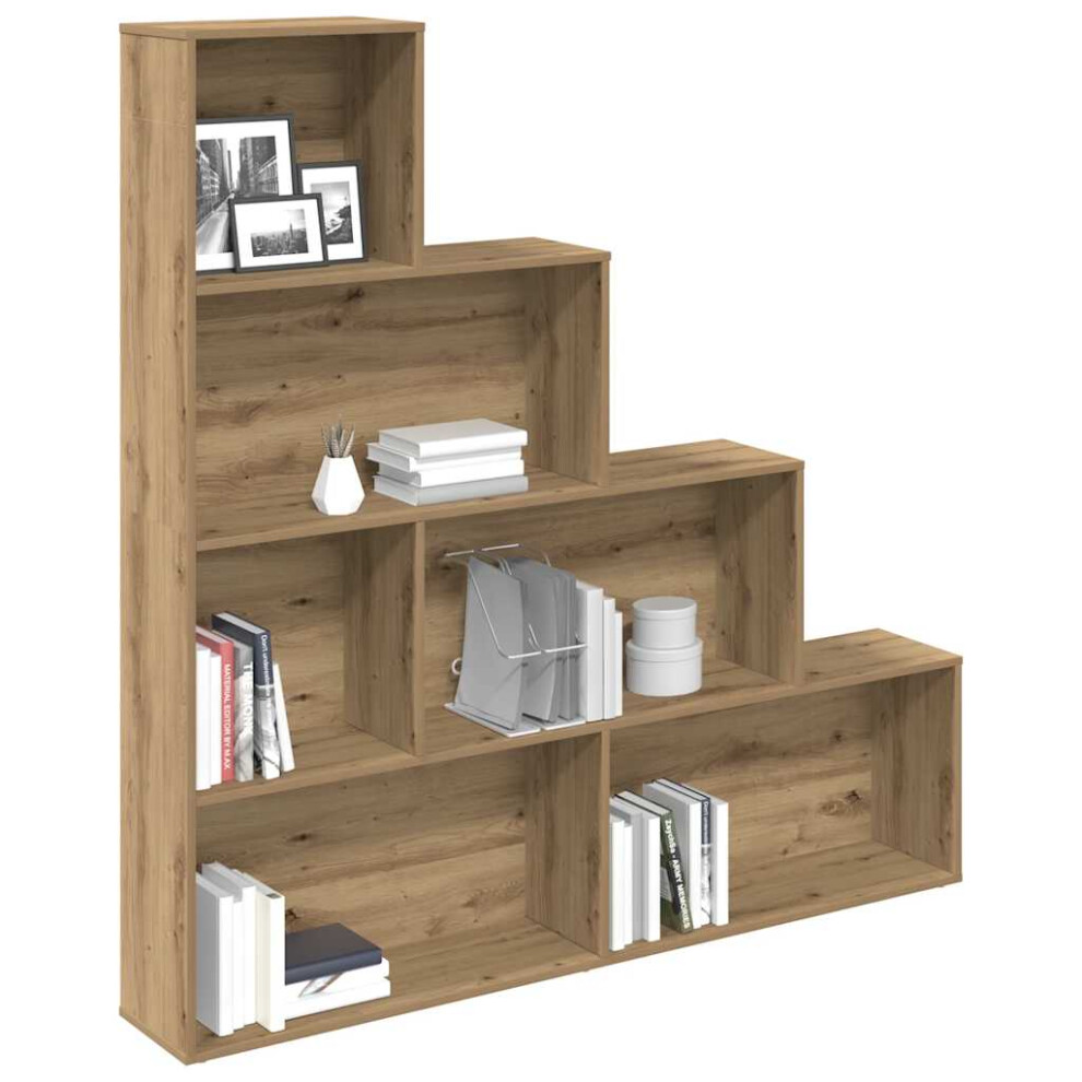 Vidaxl Book Cabinet Artisan Oak 157X24x160 Cm Engineered Wood Bookcase