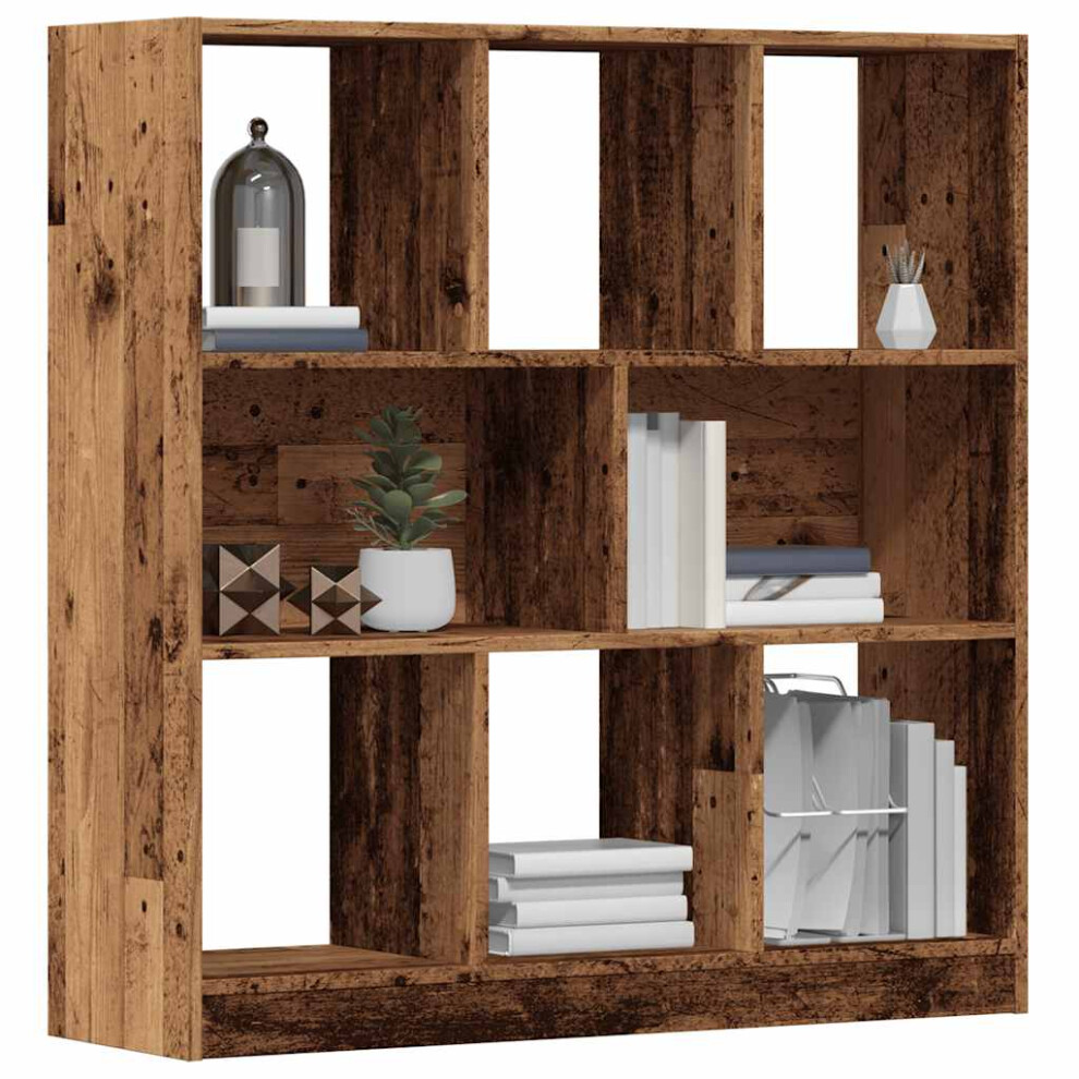 Vidaxl Book Cabinet Old Wood 97.5X29.5x100 Cm Engineered Wood Bookcase