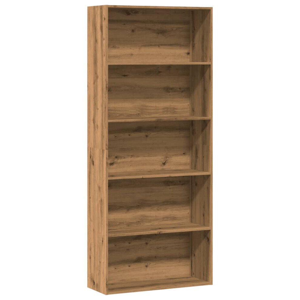 vidaXL Book Cabinet Artisian Oak 80x30x189 Cm Engineered Wood