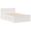 VidaXL vidaXL Bed Frame without Mattress with Headboard White 120x190 cm Small Double Solid Wood Pine 3