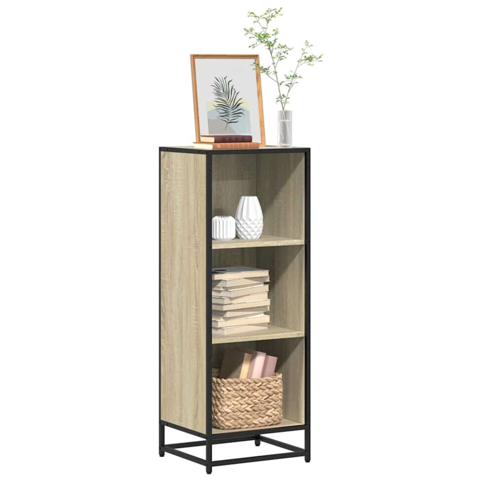 vidaXL Book Cabinet Sonoma Oak 40x35x107.5 cm Engineered Wood