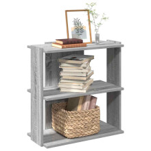 vidaXL Bookcase 3-Tier Grey Sonoma 60x30x60 cm Engineered Wood bookshelf