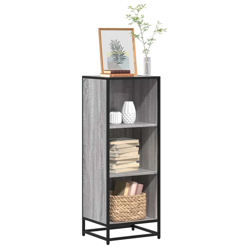 Vidaxl Book Cabinet Grey Sonoma 40X35x107.5 Cm Engineered Wood Bookcase
