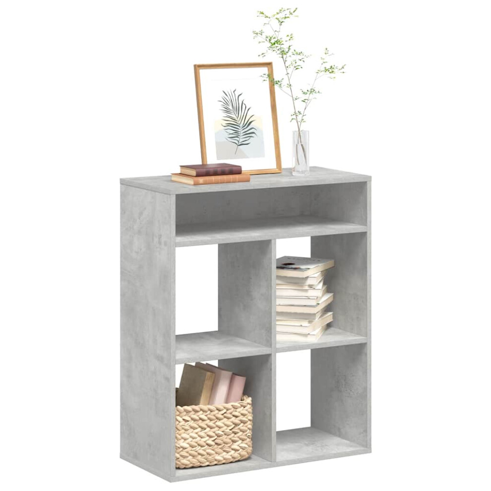 Vidaxl Book Cabinet Concrete Grey 66X31x80 Cm Engineered Wood Storage Cabinet