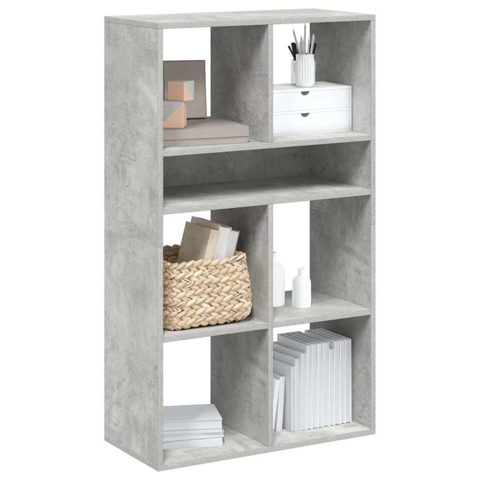 Vidaxl Book Cabinet Concrete Grey 66X31x112 Cm Engineered Wood Storage Cabinet