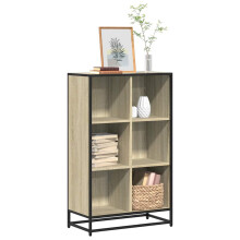 vidaXL Book Cabinet Sonoma Oak 65.5x33x107.5 cm Engineered Wood bookcase
