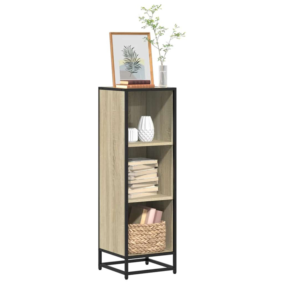 Vidaxl Book Cabinet Sonoma Oak 33.5X33x107.5 Cm Engineered Wood Bookcase