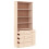 VidaXL vidaXL Bookcase Book Shelf Display Cabinet with Drawers ALTA Solid Wood Pine 4