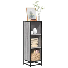 vidaXL Book Cabinet Grey Sonoma 33.5x33x107.5 cm Engineered Wood bookcase