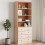 VidaXL vidaXL Bookcase Book Shelf Display Cabinet with Drawers ALTA Solid Wood Pine 1