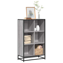 vidaXL Book Cabinet Grey Sonoma 65.5x33x107.5 cm Engineered Wood bookcase