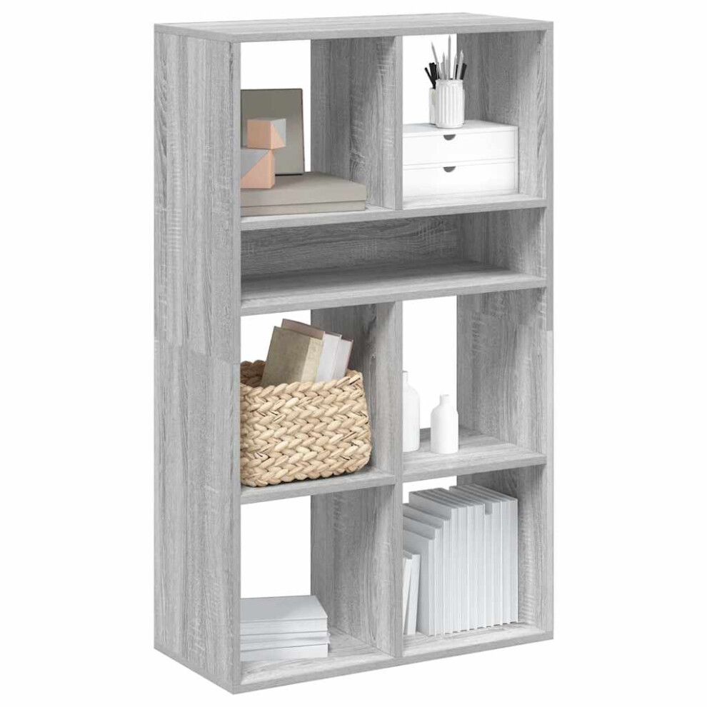 Vidaxl Book Cabinet Grey Sonoma 66X31x112 Cm Engineered Wood Storage Cabinet
