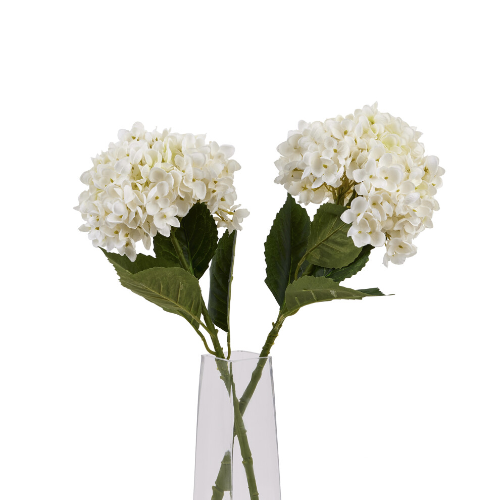 Hill Interiors White Hydrangea Stem