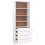 VidaXL vidaXL Bookcase Book Shelf Cabinet with Drawers ALTA White Solid Wood Pine 4