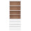 VidaXL vidaXL Bookcase Book Shelf Cabinet with Drawers ALTA White Solid Wood Pine 3