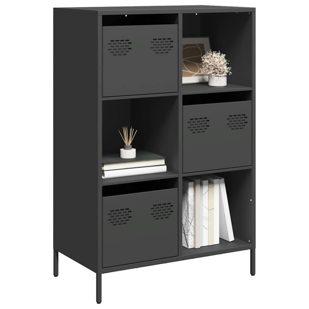 Vidaxl Highboard Black 68X39x103.5 Cm Steel