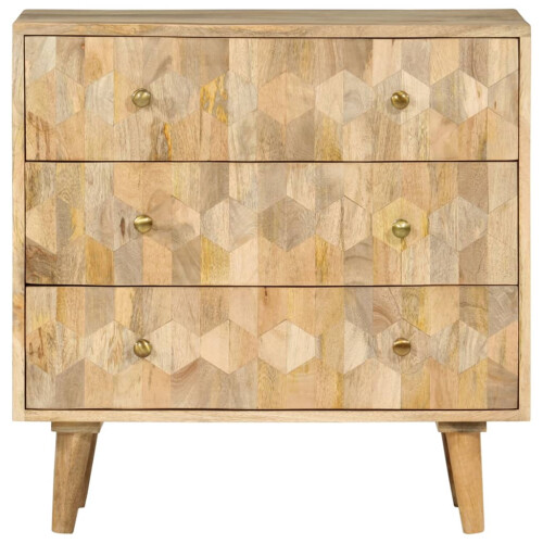 VidaXL vidaXL Drawer Cabinet Home Storage Drawer Chest File Cabinet Solid Wood Mango 2