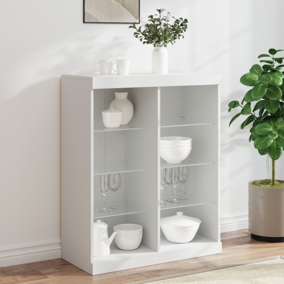 B&Q - Sideboard With Led Lights White 81X37X100 Cm - Image 2
