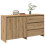 VidaXL vidaXL 2-tlg. Sideboard Artisan-Eiche Holzwerkstoff 1