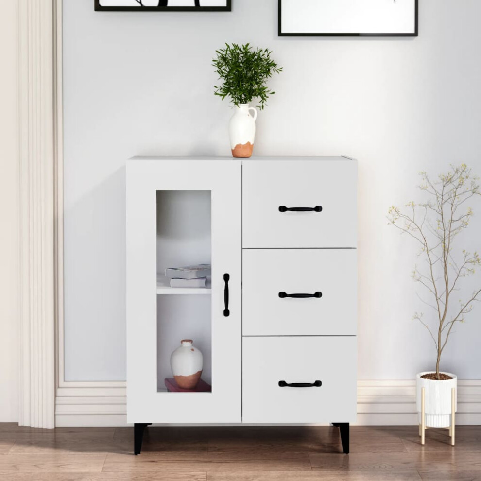 Vidaxl Sideboard White 69.5X34x90 Cm Engineered Wood