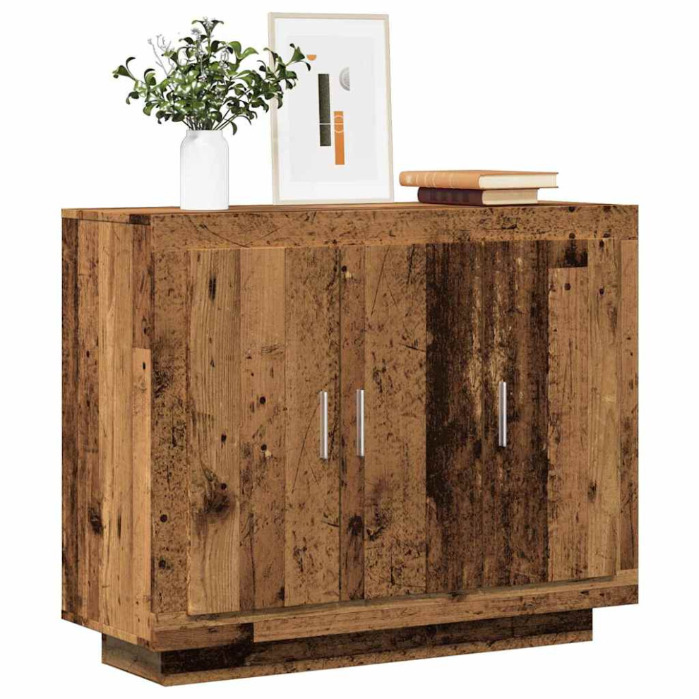 Vidaxl Sideboard Old Wood 92X35x75 Cm Engineered Wood Storage Cabinet
